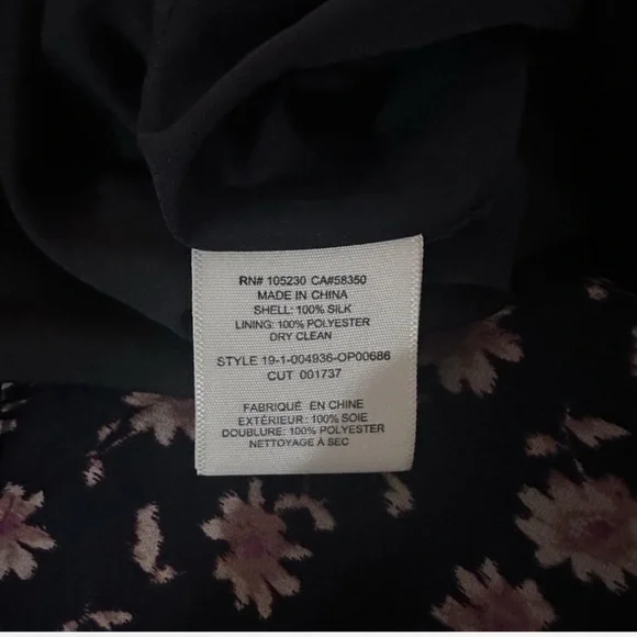 Joie Black and Pink Floral Jumpsuit L - Picture 8 of 8